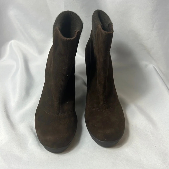 Kenneth Cole Reaction Leather Brown Boots Size 7 - Picture 1 of 8